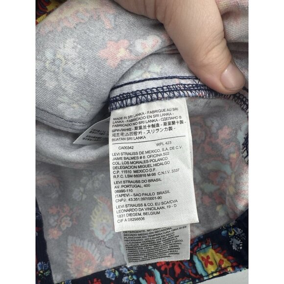 Levi's Women’s Paisley Floral Hooded Zip/Snap Utility Jacket Size Small Colorful - Picture 3 of 12